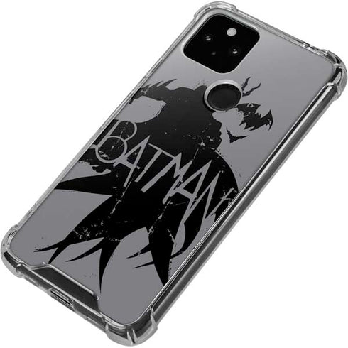 DC Comics Batman Silhouette Art Google Pixel 5 Clear Case